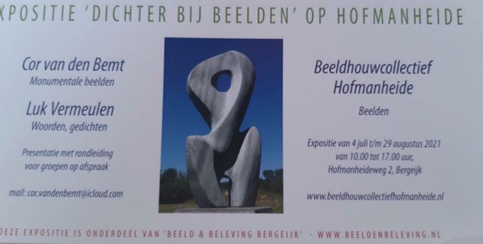 Zondag begint de expositie Beeld en Beleving! Er is alle dagen iemand aanwezig op onze hakplek van Hofmanheide!